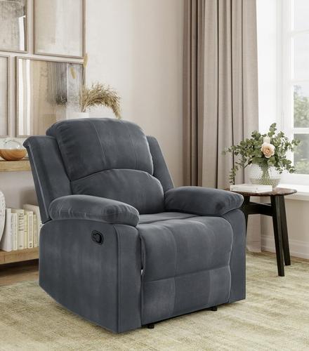 Relax-A-Lounger Reynolds Microfiber Manual Recliner, Slate Gray