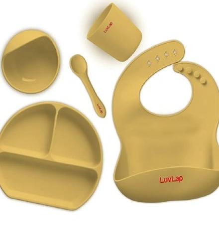 Silicone Yellow Cutlery Set For Baby