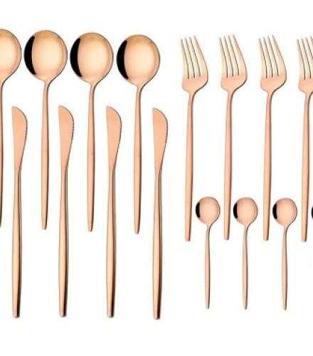 Steel Cutlery Set Golden