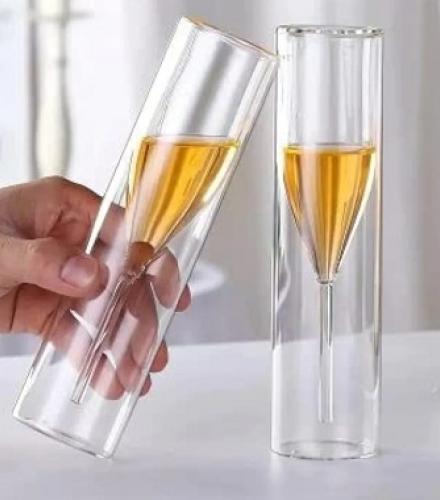 Double Wall Crystal Wine Glass Set