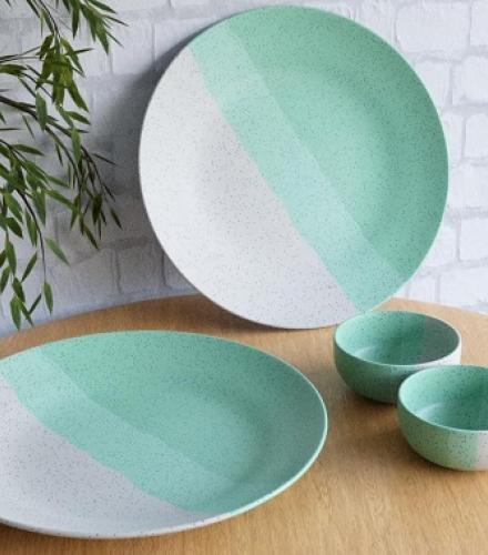 Handcrafted Ceramic Dinner Set Green