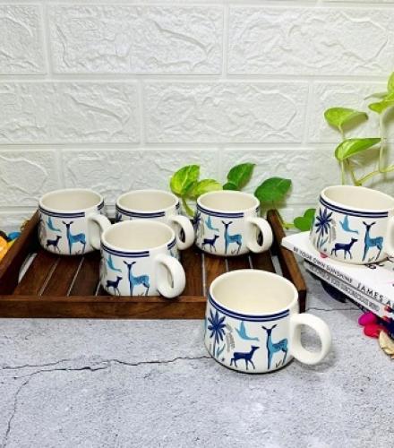 Hand Painted Ceramic Tea Cup Set