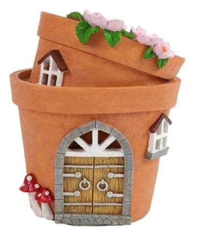 House Shape Resin Planter For Garden Decoration