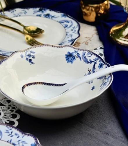 Luxurious Midnight Blue Coloured Dinner Set of 36 Pcs - 1 Set