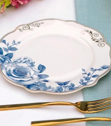 Luxurious Azure Gold Coloured Dinner Set of 36 Pcs - 1 Set