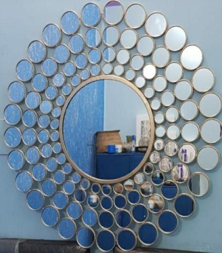 Decorative Round Wall Mirror - 1 Pc