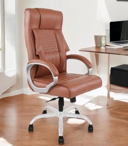 High Back Ergonomic Leatherette Office Chair - 1 Pc