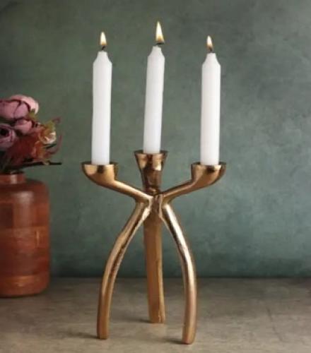 Beautiful Trifecta Candle Holder For Decoration - 1 Pc
