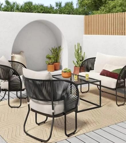 4 Seater Patio Sofa Set For Outdoor Use - 1 Set