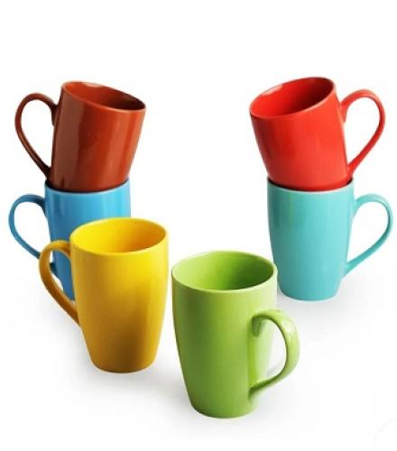 Handcrafted Ceramic Coffee Mugs Set of 6 - 1 Set