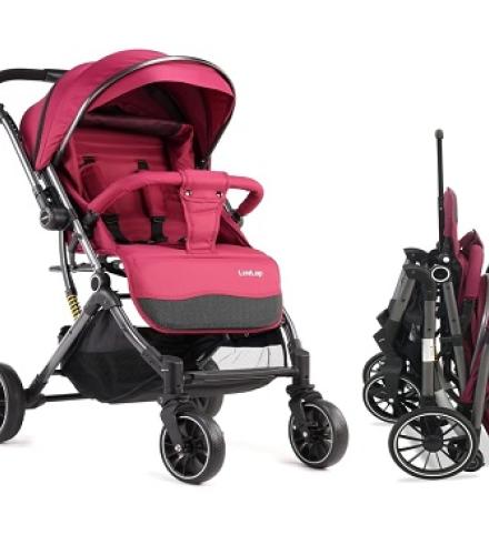 Foldable Stroller For Baby Red Colour - 1 Pc