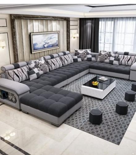 Beautiful L Shaped 14 Seater Sofa Set (IQ 12) - 1 Set