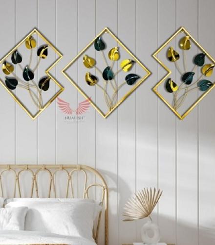 Premium Metal Wall Art Set of 3 For Decoration - 1 Set 