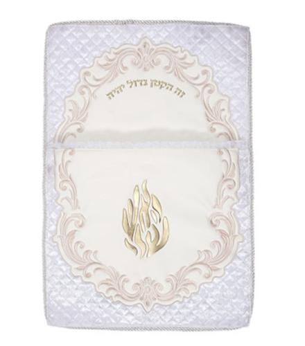 Leatherette Brit Pillow With Bold Embroidery of 74x50cm - 1 Set