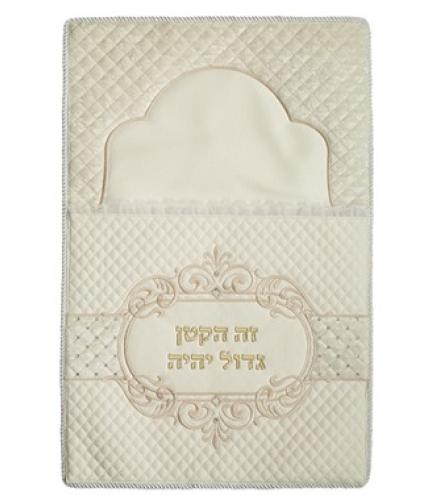 Leatherette Brit Pillow With Bold Embroidery of 74x50cm - 1 Set