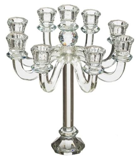Crystal Candlestick of 26 cm With 9 Branches - 1 Pc