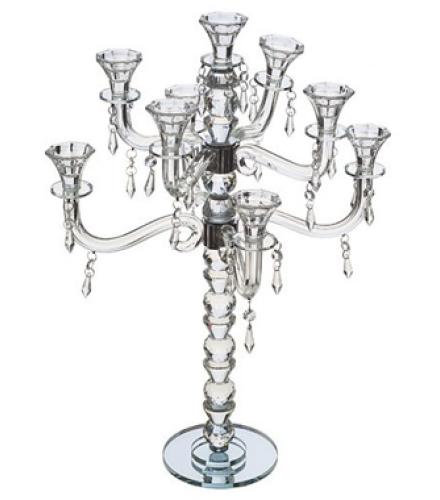 Crystal Candlestick of 60 cm With 9 Branches - 1 Pc