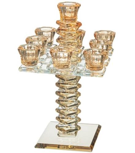 Crystal Candlestick of 24 cm With 9 Branches - 1 Set