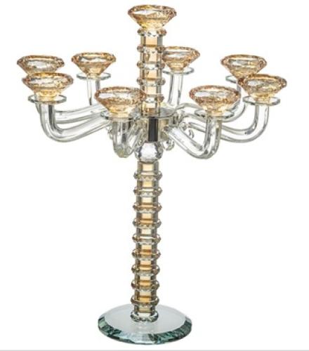 Crystal Candlestick of 42 cm With 9 Branches - 1 Pc