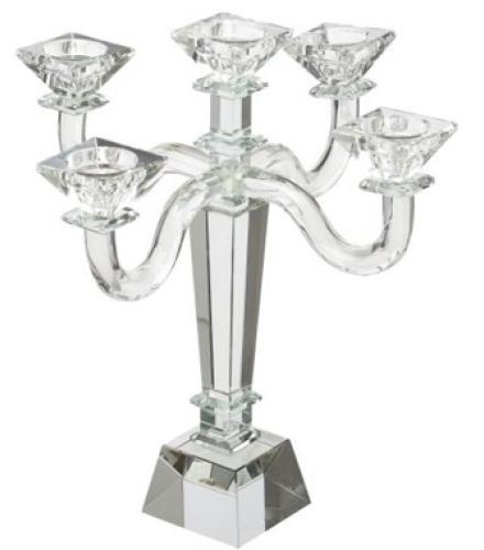 Crystal Candlestick of 32 cm With 5 Branches - 1 Pc
