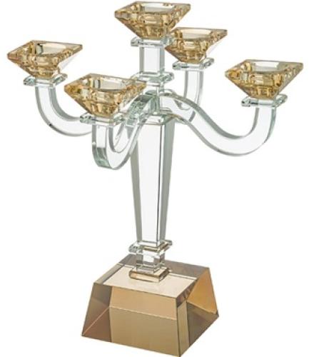 Crystal Candlestick of 34 cm With 5 Branches - 1 Pc