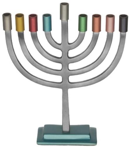 Aluminum Menorah of 19 cm for Candles - 1 Set