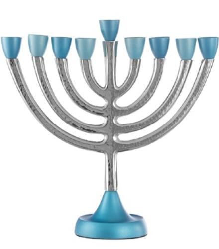Aluminum Menorah of 26 cm - 1 Set