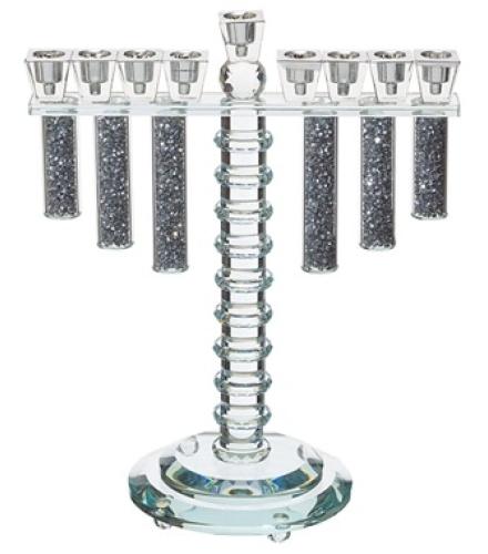 Crystal Elegant Menorah of 31x28 cm - 1 Pc