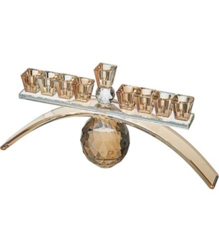Crystal Elegant Menorah of 14x33 cm - 1 Pc