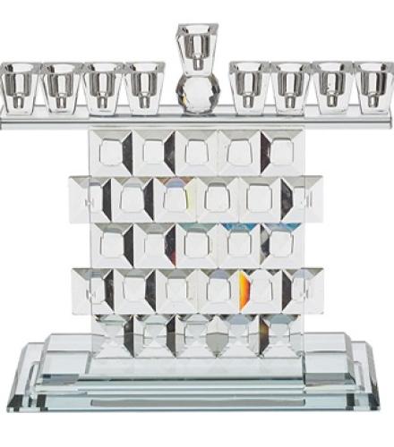 Crystal Elegant Menorah of 23.5x27 cm - 1 Pc