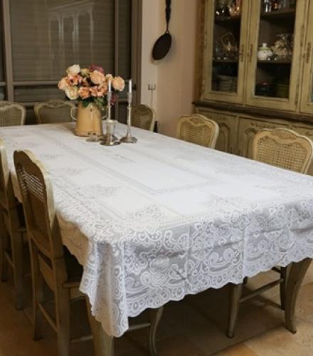 Elegant Tablecloth of 220x140 Cm for Shabbat And Holiday - 1 Set