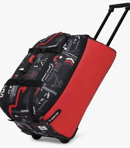Dust Resistant Duffle Trolley Bag For Travel - 1 Pc