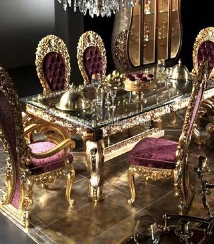 Beautiful Italian Style 6 Seater Dining Set - 1 Set