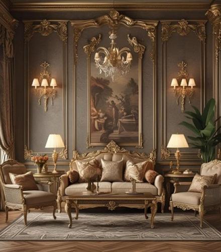 Beautiful Carved Design Sofa Set - 1 Set