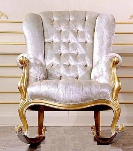 Wooden Rocking Chair With Comfort Cushioned Back - 1 Pc