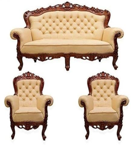 Luxury Classic Style 5 Seater Wooden Sofa Set - 1 Set